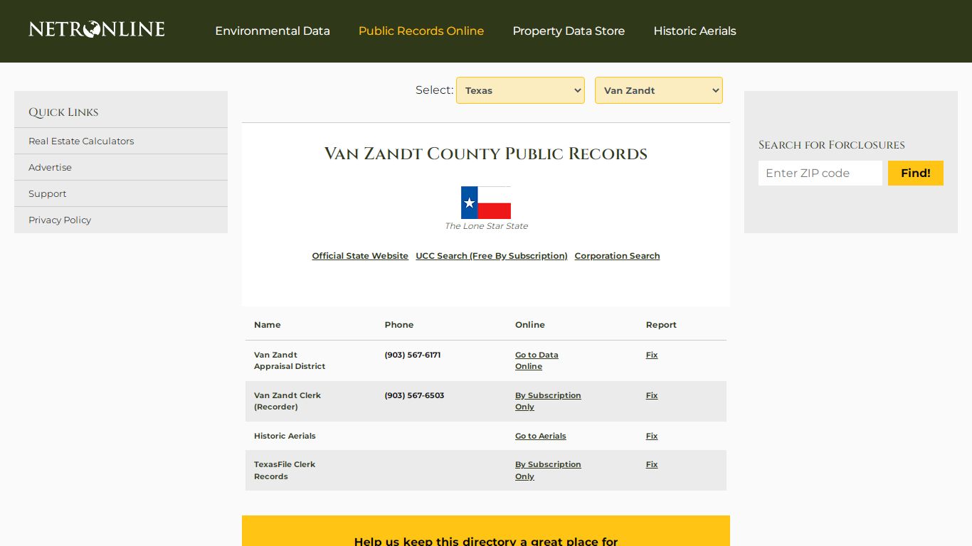 Van Zandt County Public Records - NETROnline.com